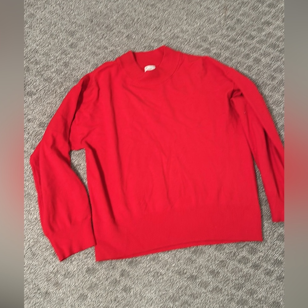 New Condition Red mock neck sweater